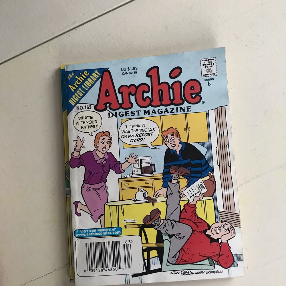 Archie Digest Magazine No.163 Comic Book - Light Blue, Red, Yellow